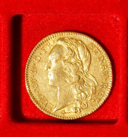 null Double Louis d'or dans un sachet numéroté 2017082. Type Louis XV "au bandeau"...