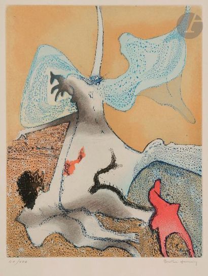 null Dorothea TANNING [américaine] (1912-2012)
Hommage à Max Ernst, 1974 ; Composition
Lithographie...