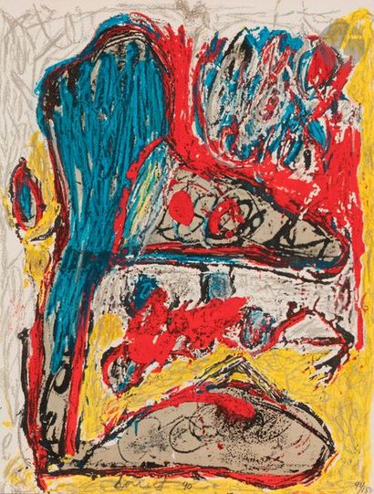 null Jacques DOUCET (1924-1994)
Composition en triptyque, 1990
Lithographie en couleurs.
Épreuves...