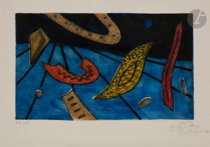 null Henri GOETZ (1909-1989)
Composition, 1985
Gravure en couleurs.
Épreuve sur vélin,...