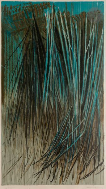 null Hans HARTUNG (1904-1989) (d’après)
Composition
Lithographie en couleurs par...
