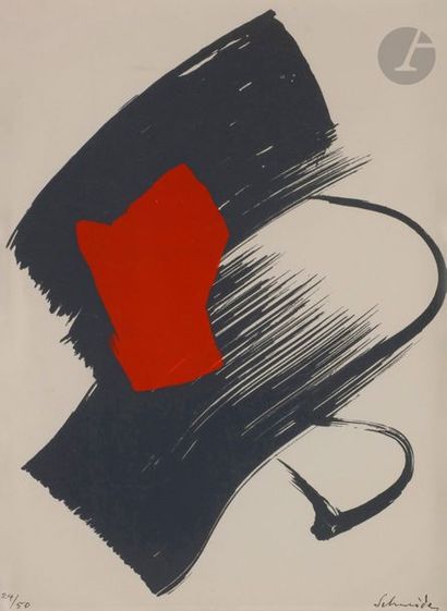 null Gérard SCHNEIDER (1896-1986)
Composition
Lithographie en couleurs.
Épreuve sur...