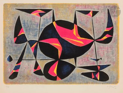 null Gustave SINGIER (1909-1984)
Composition, 1953
Lithographie en couleurs.
Épreuve...