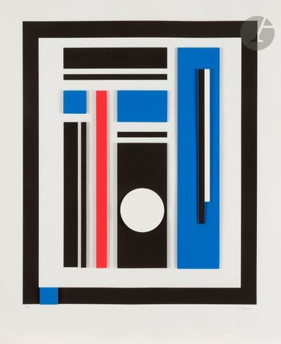 null Geneviève CLAISSE (1935-2018)
Composition géométrique
Sérigraphie en couleurs...