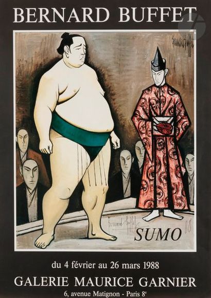 null Bernard BUFFET (1928-1999) (d’après)
Affiche « Sumo » pour une exposition de...