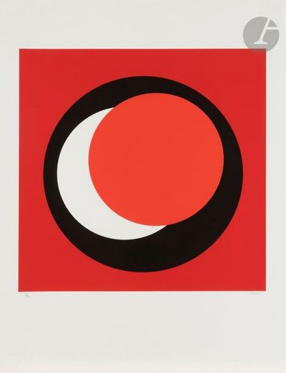 null Geneviève CLAISSE (1935-2018)
Composition aux cercles rouge et noir
Sérigraphie...