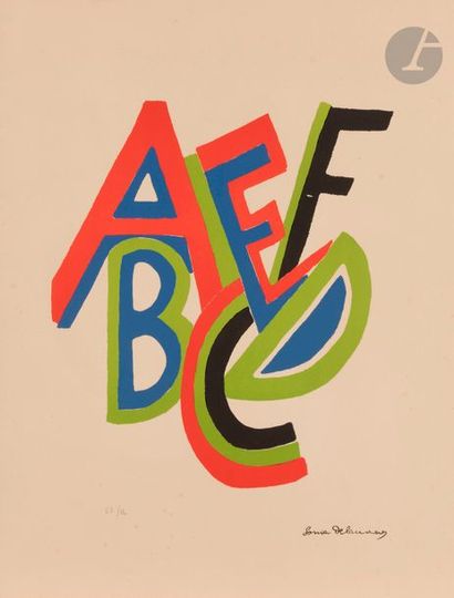 null Sonia DELAUNAY-TERK (1885-1979)
Composition alphabétique, vers 1970
Lithographie...