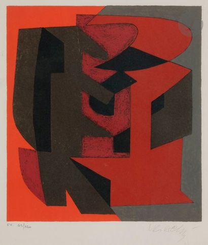 null Victor VASARELY [hongrois] (1906-1997)
Composition
Lithographie en couleurs.
Épreuve...
