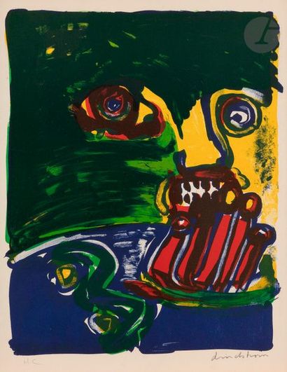 null Bengt LINDSTRÖM [suédois] (1925-2008)
Visage
Lithographie en couleurs.
Épreuve...