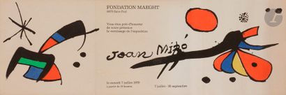 null Joan MIRÓ [espagnol] (1893-1983) (d’après)
Cartes d’invitation à des expositions...