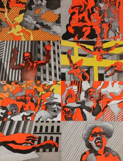 null Henri CUECO (1929-2017)
Les Hommes rouges
10 lithographies dans leur carton...
