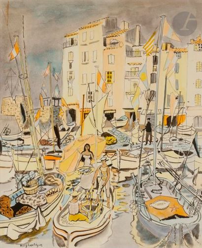 null Dany LARTIGUE (1921-2017)
Paysage provençal - Port - Bord de mer - Saint-Tropez
6...