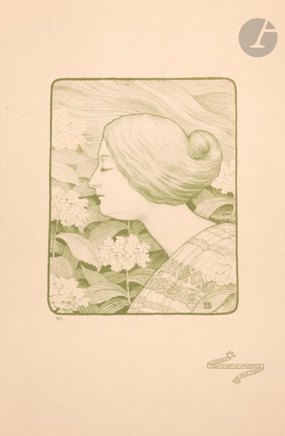 null Armand Berton (1872-1909) 
Six Original Prints by Paul Berthon (The Six Virgins)....