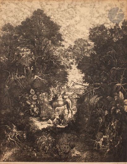 null Rodolphe Bresdin (1822-1885) 
The Good Samaritan. 1861. Lithography (printed...