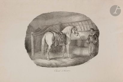 null Théodore Géricault (1791-1818) 
Horses of Auvergne; Horses of Ardennes; Horse...