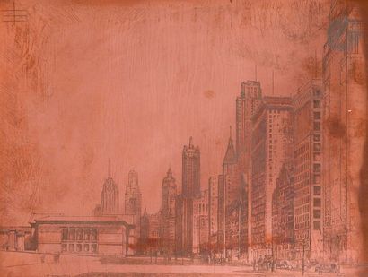 null Donald Shaw MacLaughlan (1876-1938) 
Michigan Avenue n° 2 (Chicago). 1931. Cuivre...
