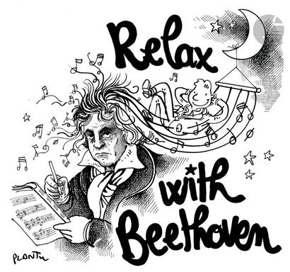 null Jean Plantureux dit PLANTU (né en 1951)
Musique - Relax with Beethoven, octobre...
