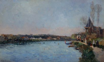 Albert LEBOURG (1849-1928) La Marne à Nogent,...