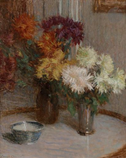 Ernest LAURENT (1859-1929) Bouquets de fleurs...