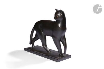 null ALEXANDRE KELETY (1874-1940)
Chat
Sculpture.
Épreuve en bronze à patine noire ;...