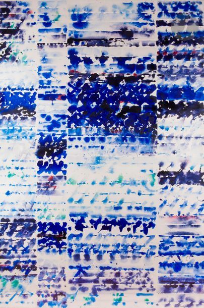 null Raymonde GODIN [canadienne] 
(née en 1930)
Marées bleues, 1980
Huile sur toile.
Signée...