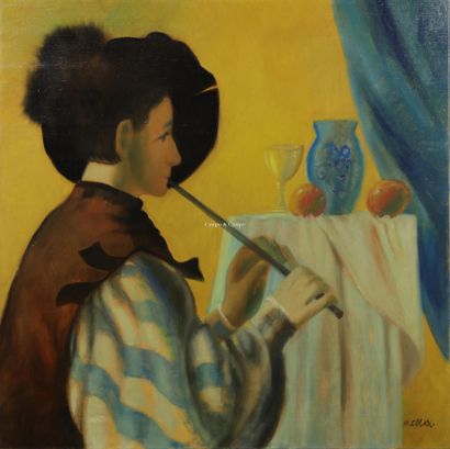 COCKX MARCEL 1930-2007 Joueur de flûte (à la manière de Johannes Vermeer)
Joueur... Gazette Drouot