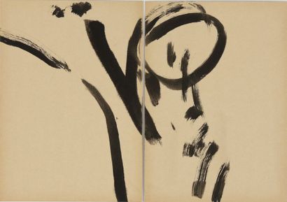 null T'ANG Haywen (1927-1991)

Sans titre, c.1978, encre sur carton Tako, diptyque...