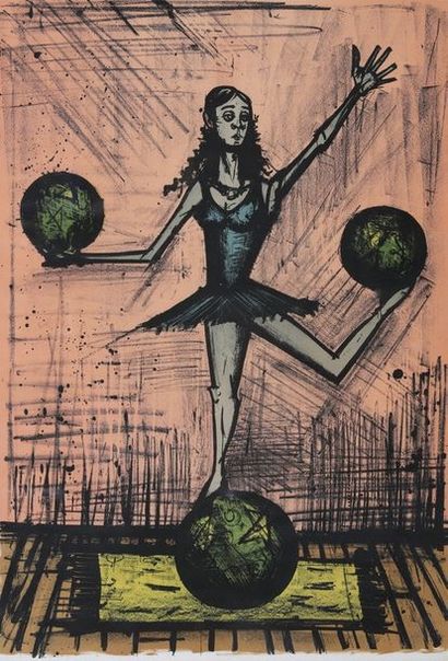 Bernard BUFFET (1928-1999) Bernard BUFFET (1928-1999)

Danseuse au cirque 

Lithographie...