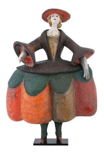 null Roger CAPRON (1922-2006)

Femme provençale 

Céramique émaillée et engobes 

Socle...