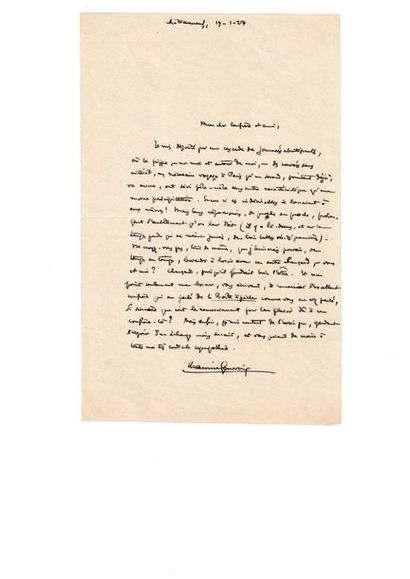 null 23- GENEVOIX (Maurice) écrivain et poète français (1890-1980). 3 documents.

3...