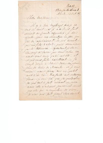 null 46- TOURGUENIEV (Ivan) écrivain et nouvelliste russe (1818-1883). 3 documents.

3...