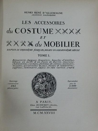 null /11 - ALLEMAGNE (H. R. d'). Les Accessoires du Costume et du Mobilier depuis...