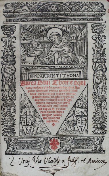 null /27 - SAINT THOMAS D'AQUIN. Summa Contra Gentiles... 

Anton. du Ry, 1521, in-8...