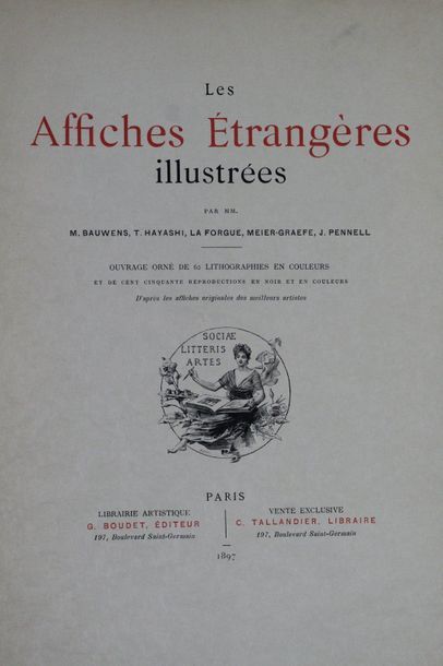 null /32 - Lot de 2 volumes : 

a) MAINDRON (Ernest). Les Affiches Illustrées (1886-1895)....