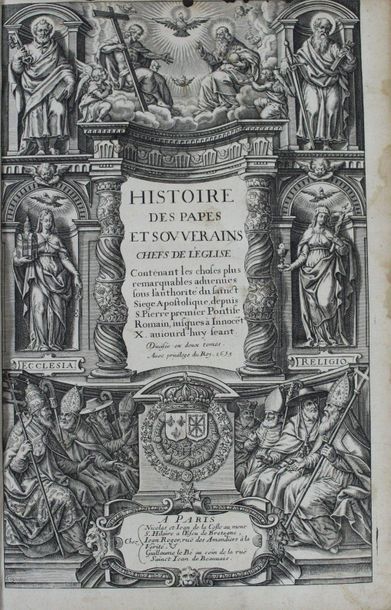 null /35 - CHESNE (A. du). Histoire des Papes et Souverains Chefs de l'Eglise......