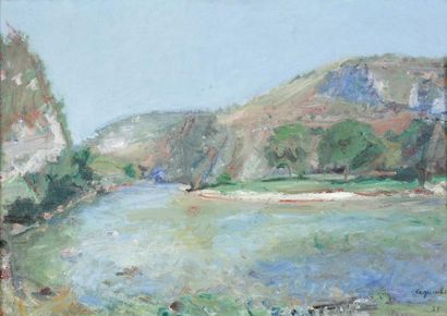 null Raymond LEGUEULT (1898-1971)

Paysage et rivière

Huile sur toile 

Signée en...