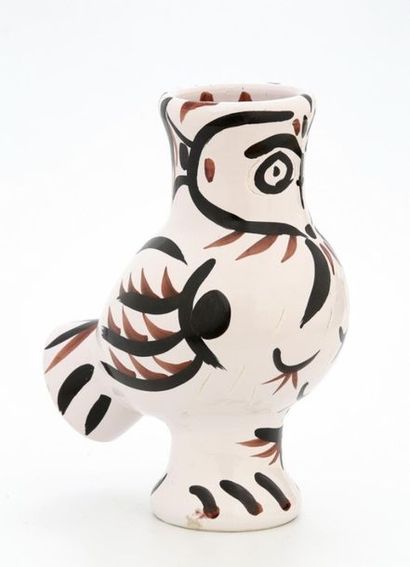 null Pablo PICASSO (1881-1973) & Atelier MADOURA 

VASE wood-owl with feathers, 1951

Terre...