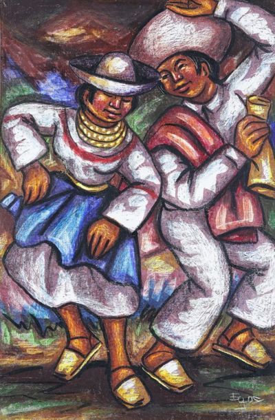 null Camilo EGAS (1899-1962)

Couple de danseurs 

Technique mixte sur toile 

Signée...