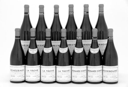  Domaine de la ROMANEE -CONTI 
Exceptionnel assortiment de 13 bouteilles Année 1989...