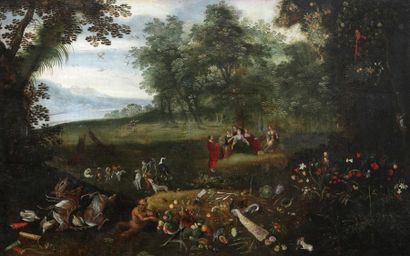 null SUIVEUR DE Jean BRUEGHEL

XVIIème Siècle

Diane découvrant la promesse de Calisto

HUILE...