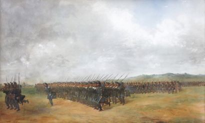null Alcide Joseph LORENTZ (1813-1891)

Charge d'Infanterie

GOUACHE 

Signée et...