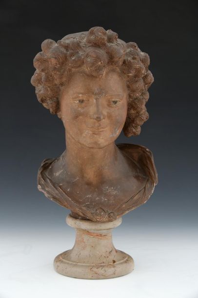 null Louis-Jacques GUIGUES (1873-?)

Head of ephebe

TERRA COTTA PATINA

Signed

Marble...