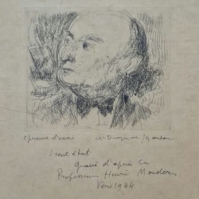 null André DUNOYER DE SEGONZAC (1884-1974)
Ensemble de deux LITHOGRAPHIES dont
-...