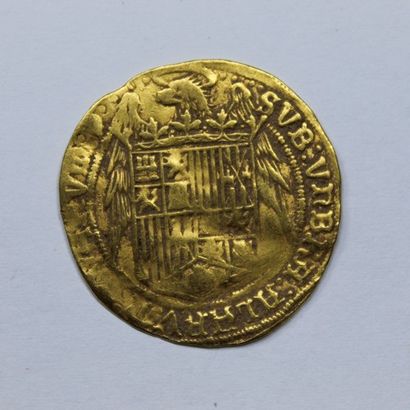 null SPAIN. FERDINAND and ISABELLE (1474-1504). Excellent double. Seville. (T. 174...