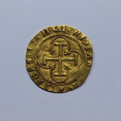 null ESPAGNE. CHARLES et JEANNE (1516-1556). Escudo. Séville. (Calico 196 t. 75)....