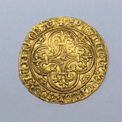 null CHARLES VI (1380-1422). Ecu d'or à la couronne. 1ère ém. (Dy. 369, L. 378)....