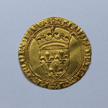 null CHARLES VI (1380-1422). Ecu d'or à la couronne. 1ère ém. (Dy. 369, L. 378)....