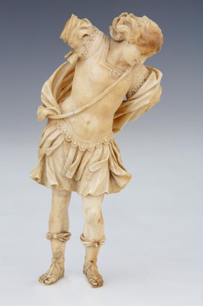 null ITALY, 17th century

Ivory Saint Michael carved in the round. Dressed in an...