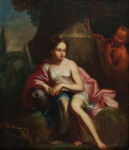 null SCHOOL circa 1680-1700

Nymph and satyr

Oil on canvas

83 x 65 cm

(Repainting,...
