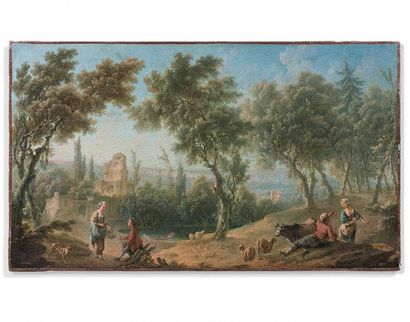 null Attributed to Jacques Nicolas JULLIARD (1715-1790)

Couples of shepherds in...